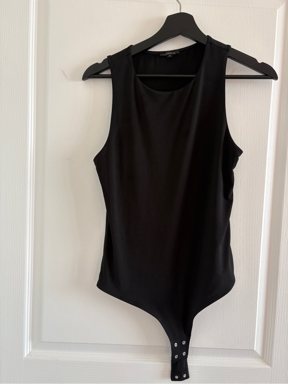 Dynamite Black Sleeveless Bodysuit